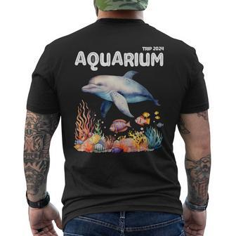 Aquarium Squad Sea Animal Lover Zoo Trip Dolphins Club 2024 Men's T-shirt Back Print | Mazezy CA