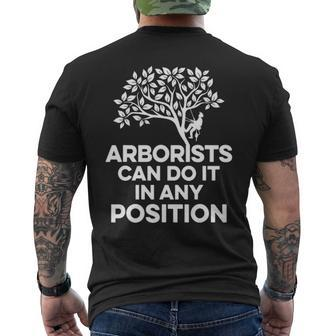 Arborist Position Tree Surgeon Arboriculturist Men's T-shirt Back Print | Mazezy