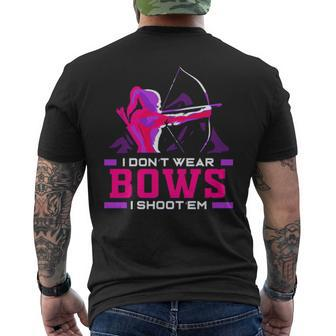 Archery Girl Archer Bow And Arrow Hunter Lady Men's T-shirt Back Print | Mazezy