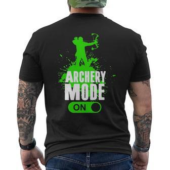 Archery Mode Cool Hunting Bow Arrow Archer Men's T-shirt Back Print | Mazezy