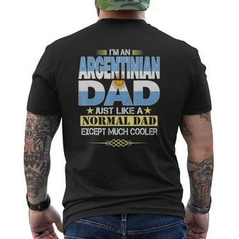 Argentinian Dad Father's Day Mens Back Print T-shirt | Mazezy AU