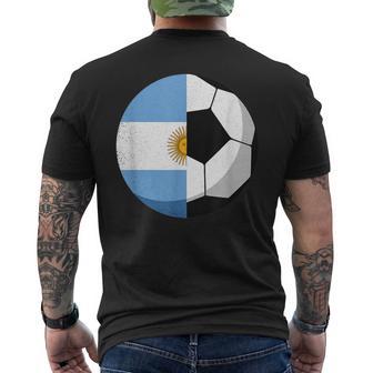 Argentinien Flagge Fußball Kinder Fußball Papa Sport T-Shirt mit Rückendruck - Geschenkecke