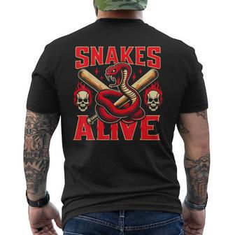 Arizona Vintage Baseball Arizona Snakes Alive Men's T-shirt Back Print - Seseable