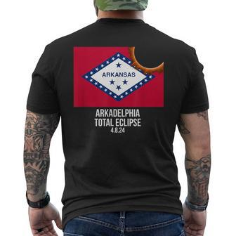 Arkadelphia Arkansas 2024 Solar Eclipse For Groups Men's T-shirt Back Print | Mazezy