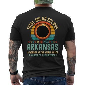 Arkansas Solar Eclipse 2024 Men's T-shirt Back Print - Monsterry UK