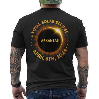 Arkansas Total Solar Eclipse 2024 Totality April 8Th 2024 Men's T-shirt Back Print - Monsterry UK