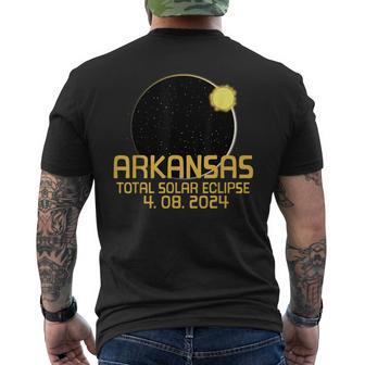 Arkansas Totality Total Solar Eclipse April 8 2024 Men's T-shirt Back Print | Mazezy