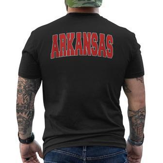 Arkansas Usa State Ar Varsity Style Vintage Sports Men's T-shirt Back Print - Monsterry UK