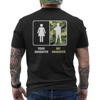 Army Daughter Proud Parents Military Pride Mens Back Print T-shirt | Mazezy