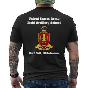 Army Field Artillery School Coa Fort Sill Oklahoma Print Mens Back Print T-shirt - Seseable