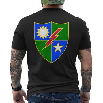 Army Rangers 75Th Regiment Patch Military Veteran Mens Back Print T-shirt | Mazezy