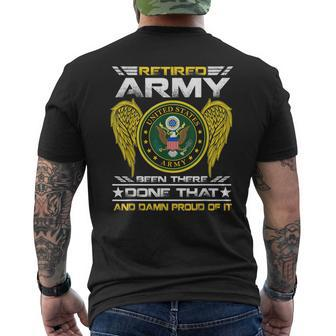Army Retired Military US Army Retirement Mens Back Print T-shirt - Thegiftio UK