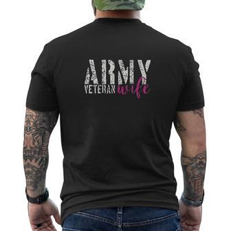 Army Veteran Wife Veterans Wife Mens Back Print T-shirt - Thegiftio