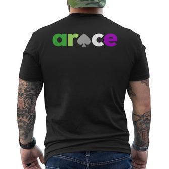 Aro Ace Pride Spade Lgbt Aroace Lgbtq Aromantic Asexual Men's T-shirt Back Print - Monsterry DE