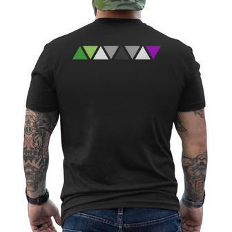 Aroace Pride Lgbtq Aro Ace Triangles Aromantic Asexual Men's T-shirt Back Print - Monsterry