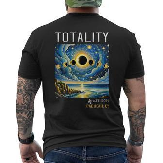Art Total Solar Eclipse 2024 Paducah Ky Men's T-shirt Back Print | Mazezy