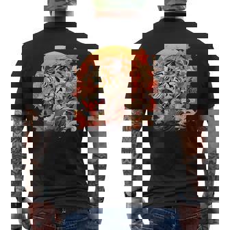 Asian Inspired Vintage Style 80S Retro Japanese Tiger Men's T-shirt Back Print - Monsterry