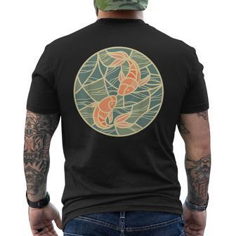 Asian Style Yin Yang Koi Fish Men's T-shirt Back Print - Thegiftio UK