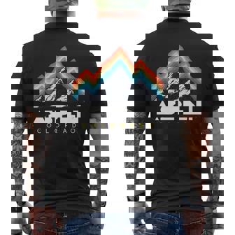 Aspen Colorado Usa Ski Resort 1980S Retro Men's T-shirt Back Print | Mazezy