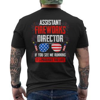 Assistant Fireworks Director If You See Running Men's T-shirt Back Print - Monsterry CA