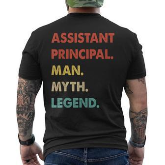 Assistant Principal Man Myth Legend Men's T-shirt Back Print - Thegiftio UK