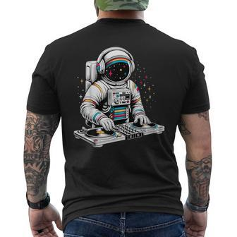 Astronaut Dj Planets Space Men's T-shirt Back Print - Monsterry AU