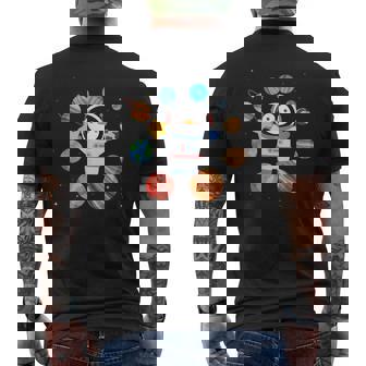 Astronauta De Pingüino Lindo Galaxy Space Penguins Camiseta Hombre Estampado Espalda - Regaloses