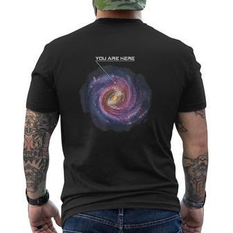 You Are Here Astronomy Milky Way Solar System Galaxy Space Mens Back Print T-shirt - Thegiftio UK