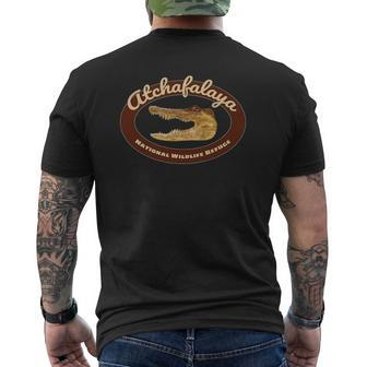 Atchafalaya National Wildlife Refuge Gator Mens Back Print T-shirt - Thegiftio UK