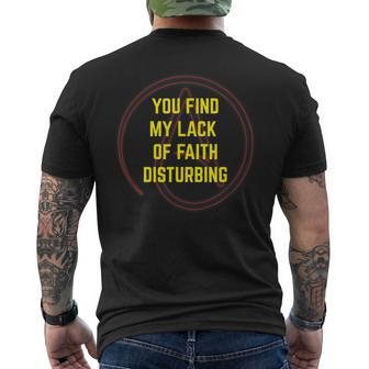 Atheism Sci Fi Mashup Anti Religion Humor Atheist Men's T-shirt Back Print - Monsterry