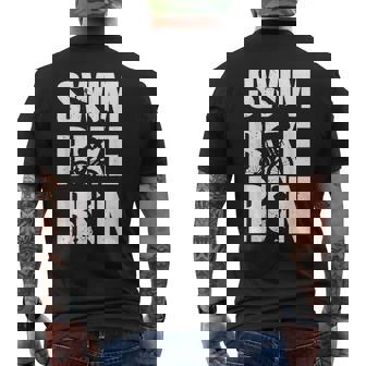 Athlète De Course De Vélo De Natation De Triathlon Pour T-shirt imprimé au dos - Cadeauxyz