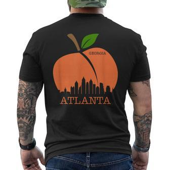 Atlanta Georgia Peach Skyline Men's T-shirt Back Print - Monsterry DE
