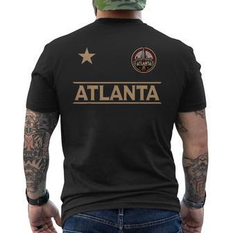 Atlanta Skyline Star Badge 2024 Peach Ball Edition Men's T-shirt Back Print - Monsterry UK