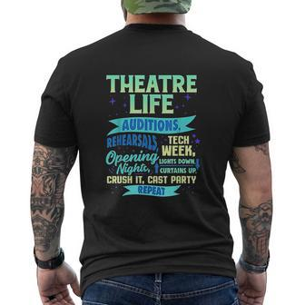 Theatre Nerd Actor Musical Theater Mens Back Print T-shirt - Thegiftio UK