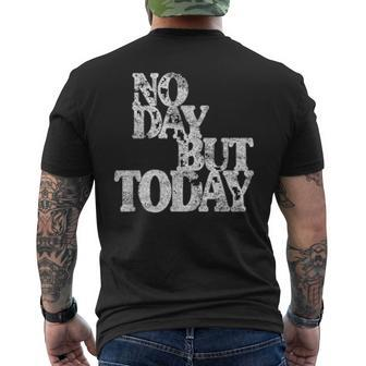 Theatre No Day But Today Inspirational Motivational Men's T-shirt Back Print - Monsterry