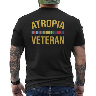 Atropia Veteran Flag Veteran Day Father's Day Atropia Mens Back Print T-shirt | Mazezy