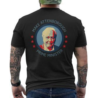 Make Attenborough Prime Minister Men's T-shirt Back Print - Monsterry DE