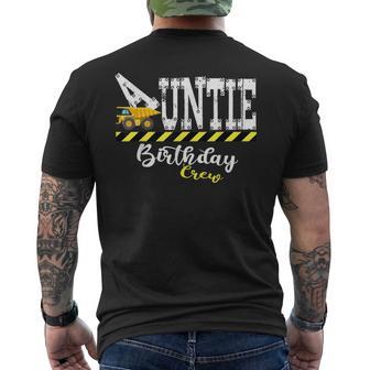 Aunt B-Day Auntie Birthday Crew Construction Birthday Party Men's T-shirt Back Print - Monsterry DE