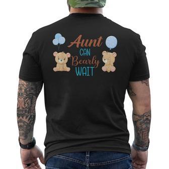 Aunt Can Bearly Wait Bear Gender Neutral Boy Baby Shower Men's T-shirt Back Print - Monsterry DE