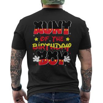 Aunt Of The Birthday Boy Mouse Family Matching Men's T-shirt Back Print | Mazezy UK