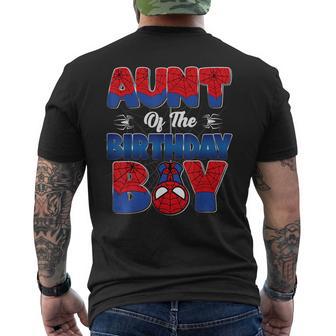 Aunt Of The Birthday Boy Spider Family Matching Men's T-shirt Back Print - Monsterry DE