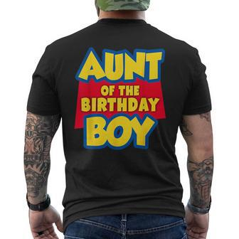 Aunt Of The Birthday Boy Toy Story Decorations Men's T-shirt Back Print - Seseable