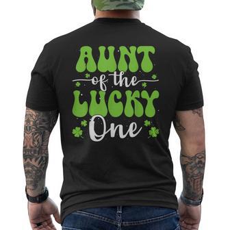 Aunt Of The Lucky One First Birthday St Patrick's Day Men's T-shirt Back Print - Monsterry DE