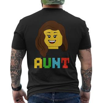 Aunt Master Builder Building Bricks Blocks Matching Family Men's T-shirt Back Print - Seseable
