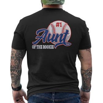 Aunt Of The Rookie Baseball 1St Birthday Baseball Theme Men's T-shirt Back Print - Monsterry DE