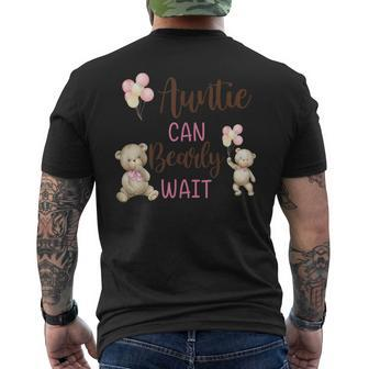 Auntie We Can Bearly Wait Gender Neutral Baby Shower Men's T-shirt Back Print - Monsterry CA