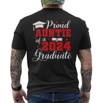 Auntie Senior 2024 Proud Auntie Of A Class Of 2024 Graduate Men's T-shirt Back Print | Mazezy DE
