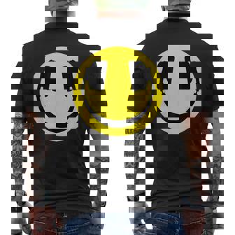 Auriculares De Dibujos Animados Divertido Sonriente Cara Dj Sonriente Auriculares Camiseta Hombre Estampado Espalda - Regaloses