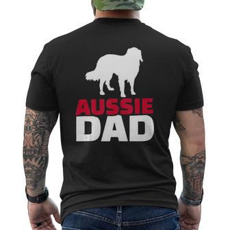 Aussie Australian Shepherd Dad Mens Back Print T-shirt | Mazezy CA