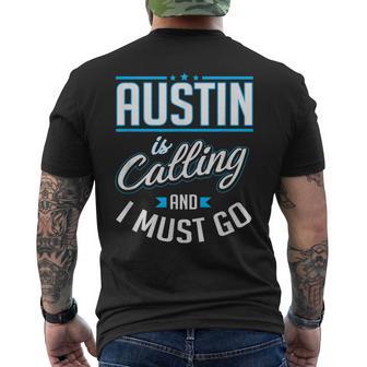 Austin Is Calling Austin Texas Men's T-shirt Back Print - Monsterry DE